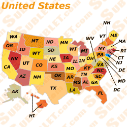 United States apartments, houses and rooms