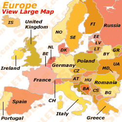 Europe apartments, houses and rooms